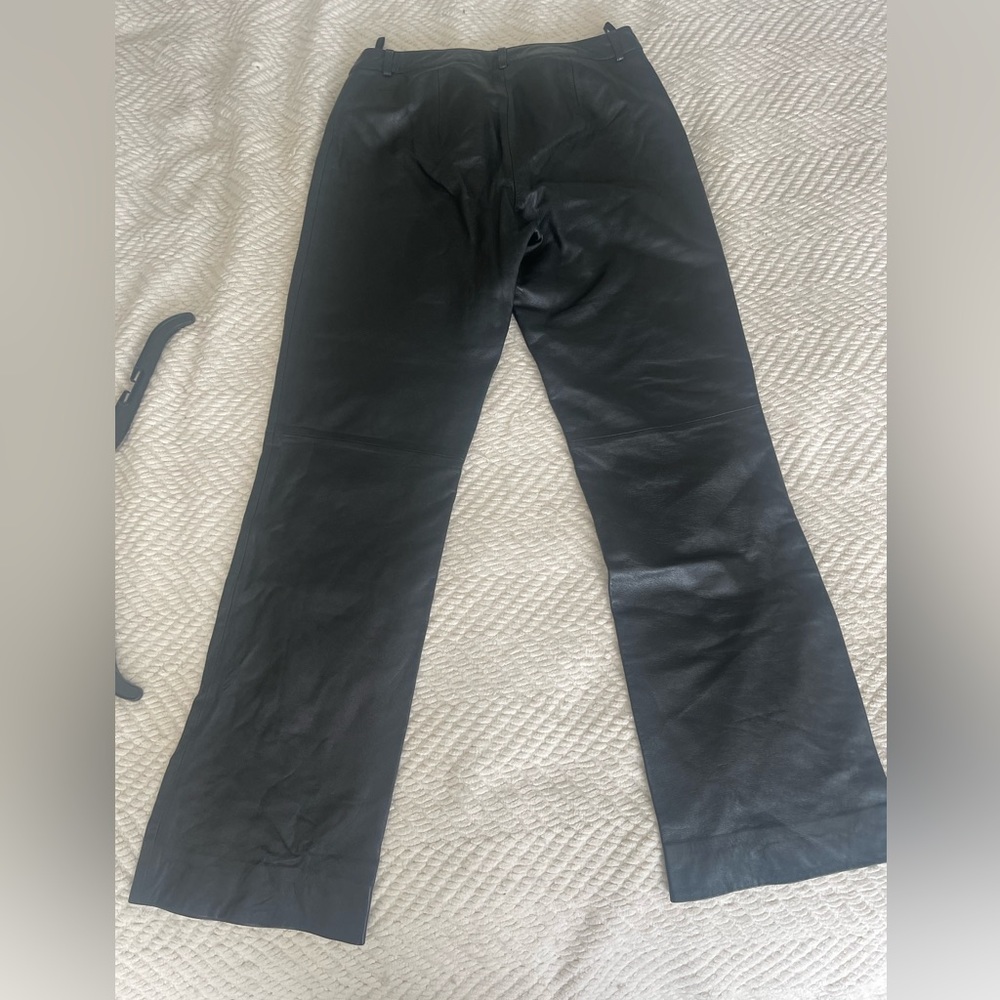Vintage black leather pants size 6
